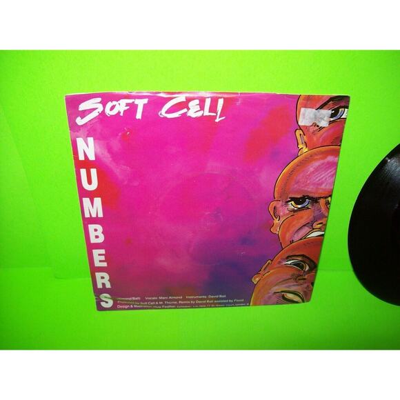 Soft Cell Numbers Barriers 7" Vinyl Record 1983 Original Synth-Pop Marc Almond - Picture 3 of 3
